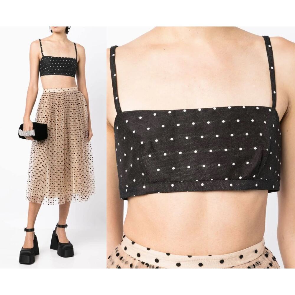 Macgraw Abbey polka-dot cropped top US 2